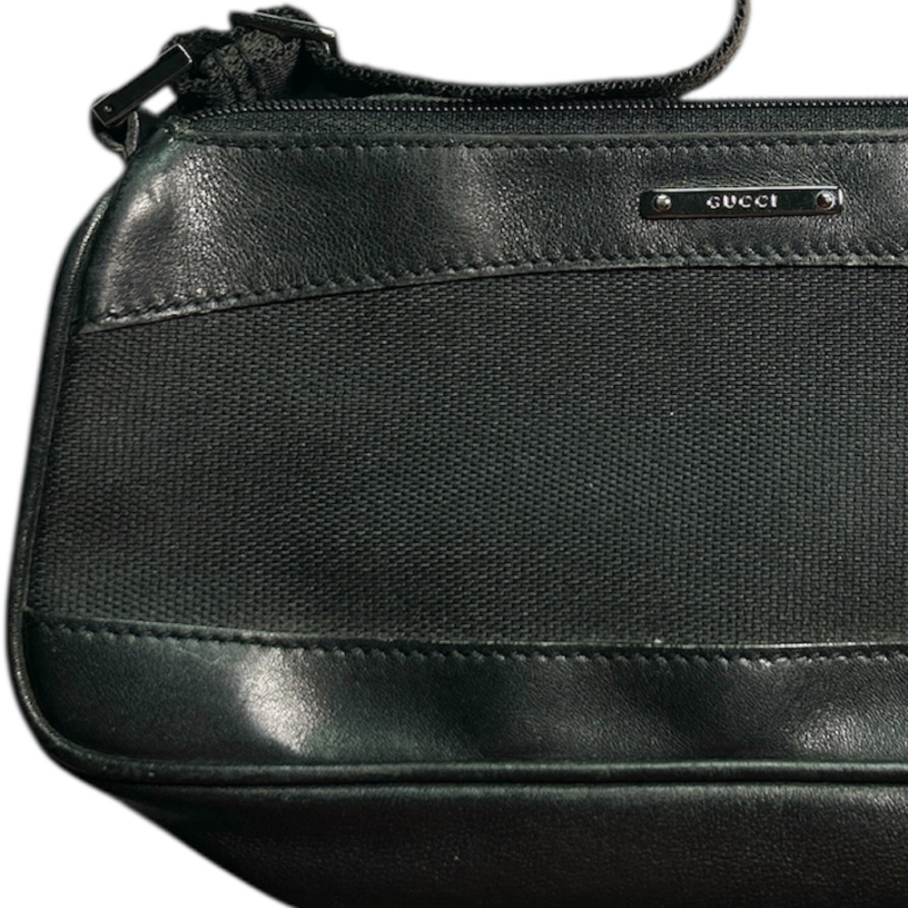 Gucci Auth. VTG Leather & Canvas Pochette Bag - Black - Picture 2 of 15